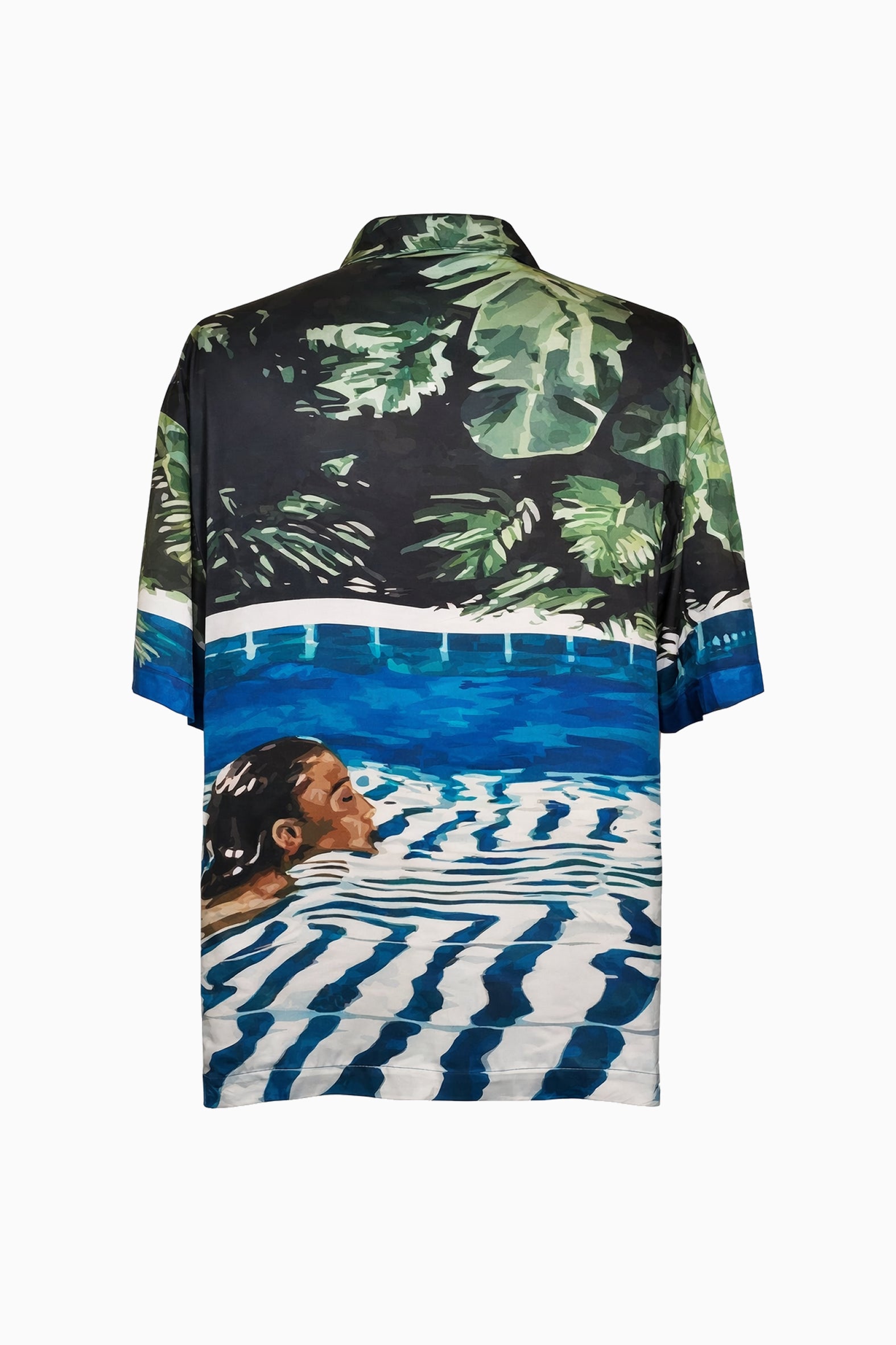 IH NOM UH NIT Swimmingpool shirt with swimmer artwork on the back