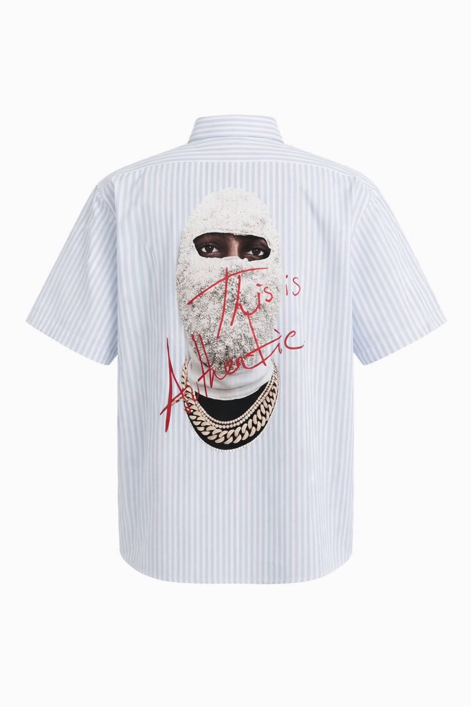 IH NOM UH NIT bowling shirt with mask graphic and This is Authentic print on the back