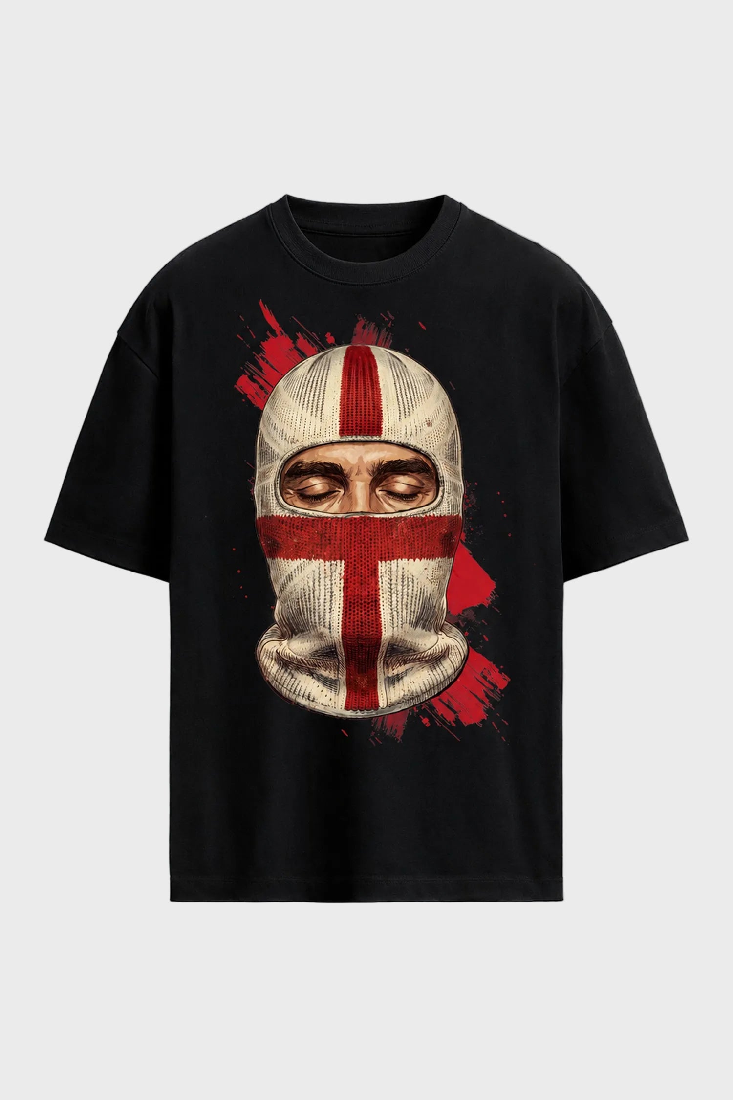IH NOM UH NIT oversized white The Genius mask T-shirt featuring heritage-inspired football graphics and statement back print.