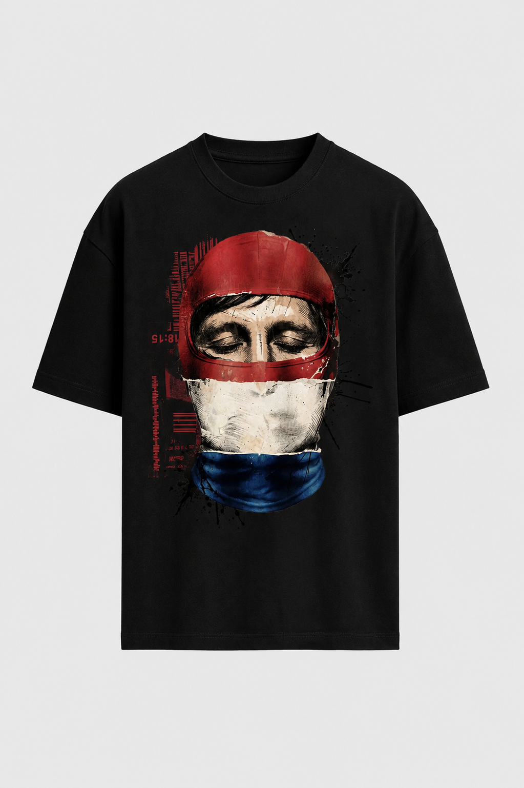 IH NOM UH NIT oversized white The Prophet mask T-shirt featuring heritage-inspired football graphics and statement back print.